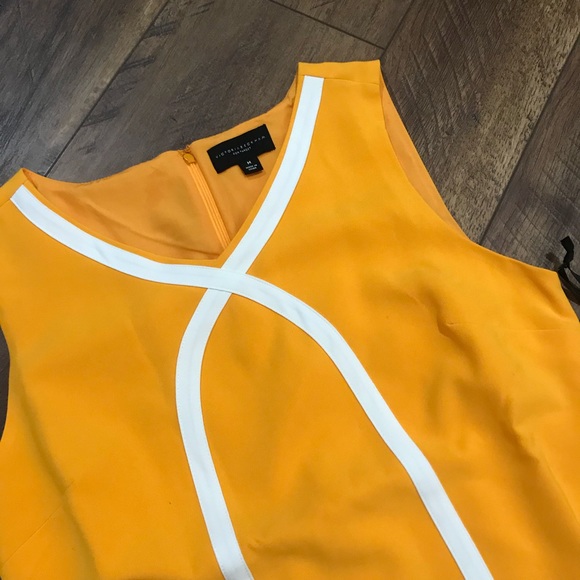 Victoria Beckham yellow dress w white tulip Sz M - Picture 4 of 5